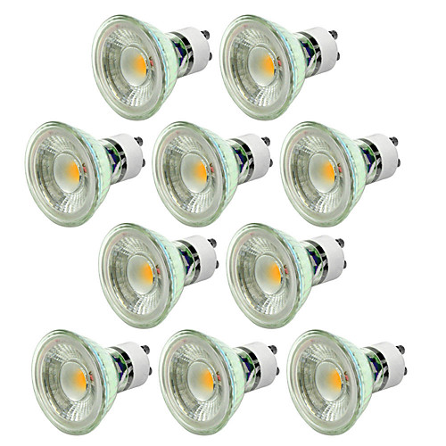 

10 шт. 5 W Точечное LED освещение 550-650 lm GU10 1 Светодиодные бусины COB Диммируемая Декоративная Тёплый белый Холодный белый 220-240 V / CE