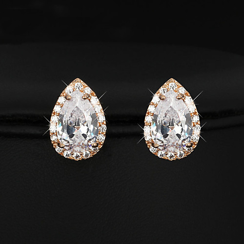 

Women's Stud Earrings Drop Gold Plated Earrings Jewelry Cream For
