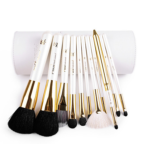 

MSQ 11pcs Makeup Brushes set Goat/Wool hair Hypoallergenic/Limits bacteria White Blush brush Shadow Brush Cosmetic Brushes kit