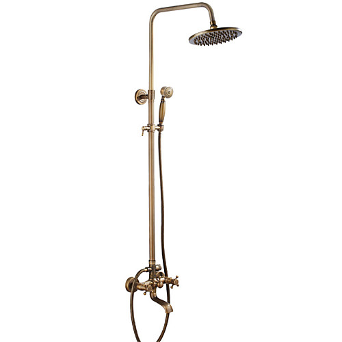 

Смеситель для душа - Античный Старая латунь Ванна и душ Керамический клапан Bath Shower Mixer Taps / Латунь / Две ручки двумя отверстиями