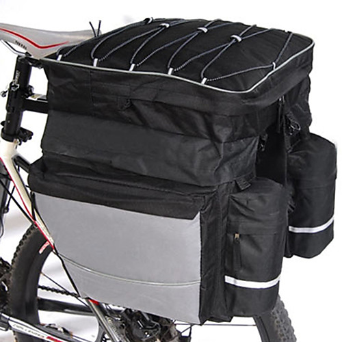 фото Fjqxz 64 l сумка на багажник велосипеда / сумка на бока багажника велосипеда 3 в 1 большая вместимость водонепроницаемость велосумка/бардачок 600d нейлон велосумка/бардачок велосумка lightinthebox