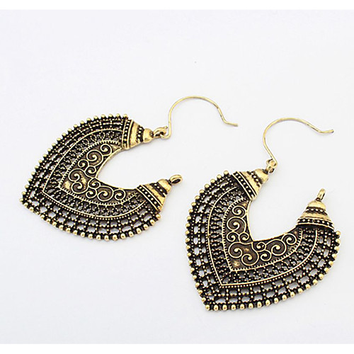 

Women's Drop Earrings Dangle Earrings Marcasite Heart Flower Cheap Vintage Love European Fashion Africa Carved Earrings Jewelry Silver / Copper For Party Daily Casual Beach