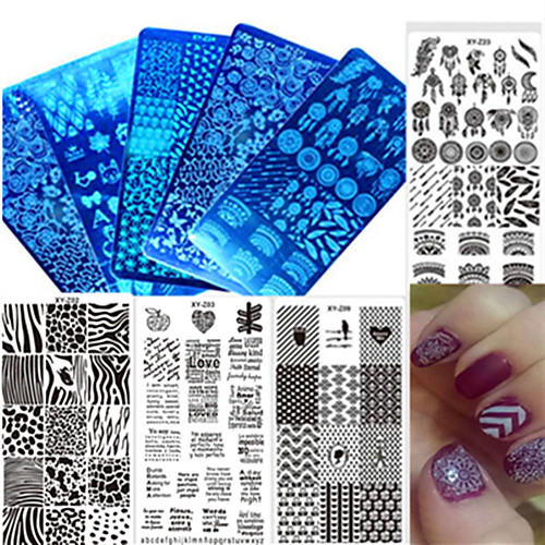 

1pcs Инструмент для ногтей Инструменты для наращивания ногтей Инструмент для штамповки ногтей шаблон Модный дизайн маникюр Маникюр педикюр Стиль / Профессиональный / С узором / Штамповка плиты