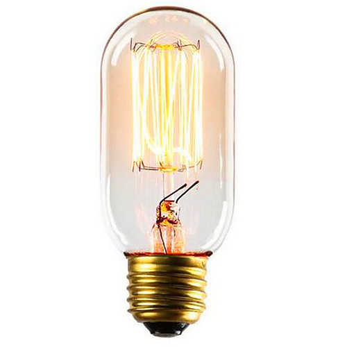 

1шт 40 W E26 / E27 T45 Тёплый белый 2300 k Ретро / Декоративная Лампа накаливания Vintage Эдисон лампочка 220-240 V