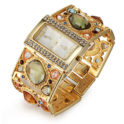 

Women's Luxury Watches Bracelet Watch Diamond Watch Japanese Quartz Gold Imitation Diamond Analog Ladies Luxury Sparkle Fashion Elegant - Gold Black One Year Battery Life / SSUO SR626SW