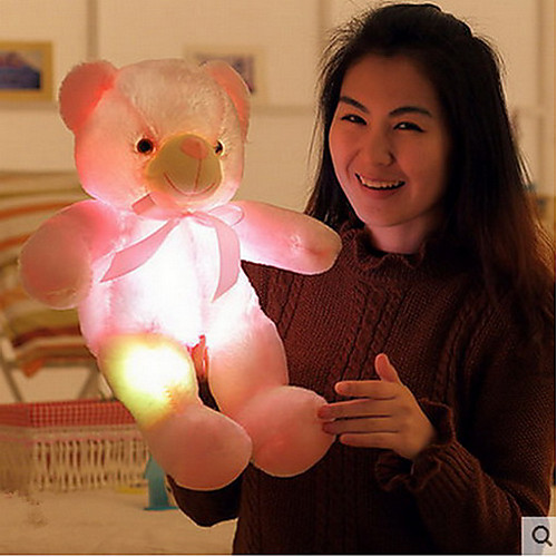 фото Плюшевый медведь медведи плюшевый медведь led освещение новогодние подарки рождественские игрушки мягкие и плюшевые игрушки устройства Lightinthebox