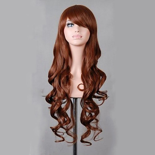 

charming lolita light blue 80cm long wavy wig high temperatre fiber women s party cosplay wig Halloween