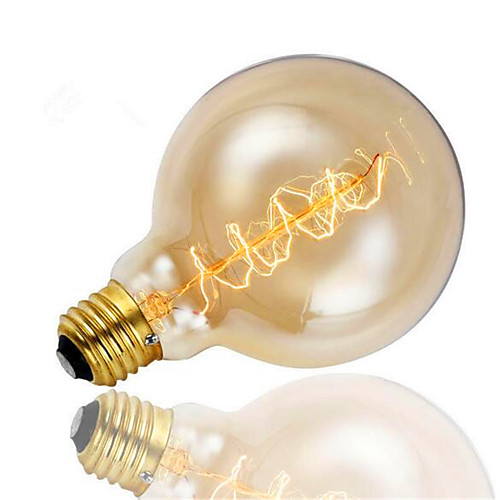 

1шт 40 W E26 / E27 G125 Тёплый белый 2300 k Ретро / Декоративная Лампа накаливания Vintage Эдисон лампочка 220-240 V