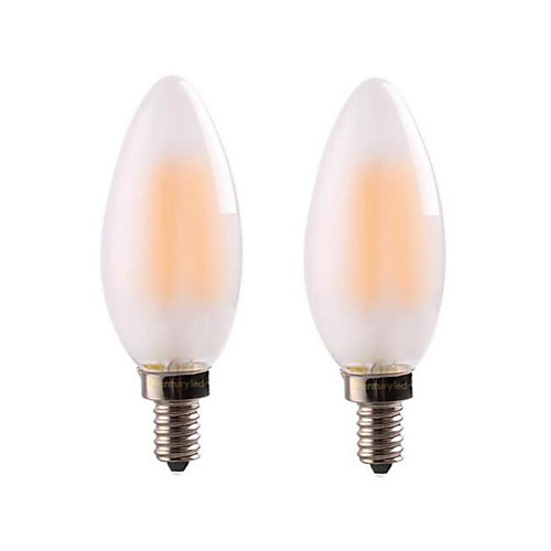 

ONDENN 2pcs 4 W LED лампы накаливания 300-350 lm E14 E12 CA35 4 Светодиодные бусины COB Диммируемая Тёплый белый 220-240 V 110-130 V / 2 шт. / RoHs