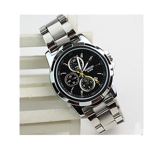 

Men's Sport Watch Quartz / Stainless Steel Band Vintage Black White