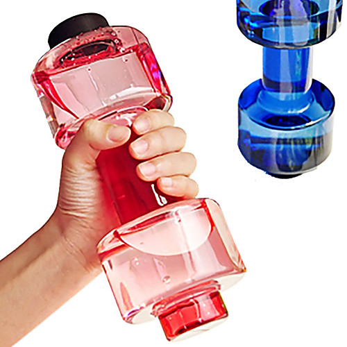 

1шт удобный персонализированный гантель чашка бутылки пригодности воды пластиковый стаканчик запечатаны герметичными 550ml удобно для