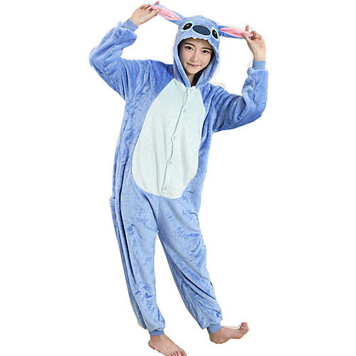 

Adults' Halloween Props Kigurumi Pajamas Cartoon Blue Monster Onesie Pajamas Flannel Toison Blue Cosplay For Men and Women Animal Sleepwear Cartoon Festival / Holiday Costumes