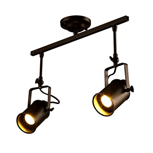 

винтажный потолочный светильник, 2-светная промышленная лампа для гостиной, столовая бар фойе прихожая магазин одежды спот огни