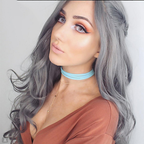 

Synthetic Wig Body Wave Body Wave Wig Grey Synthetic Hair Gray