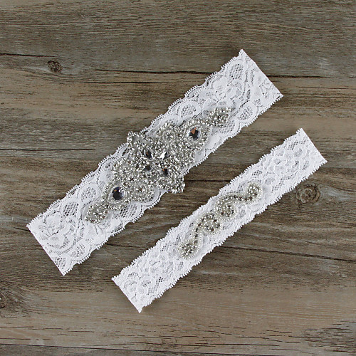 

Lace Fashion Wedding Garter With Beading / Lace Garters
