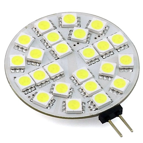 

1pc 3w g4 led bulb 12v 24v ac / dc led круглый потолочный светильник 24 светодиода 5050 домашний свет кабинета