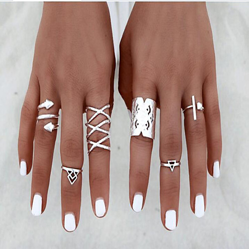 

Women's Silver Alloy Irregular Ladies Unusual Unique Design Daily Casual Jewelry