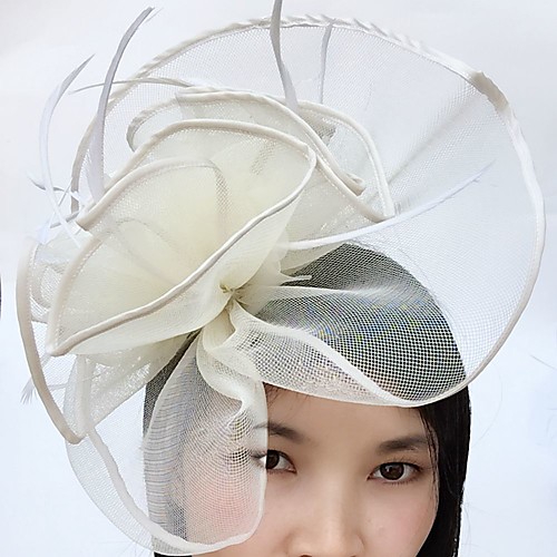 

Перья / Сеть Fascinators / Головные уборы / Завесы для птиц с Цветы 1шт Свадьба / Особые случаи Заставка