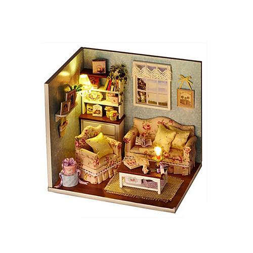 

CUTE ROOM LED Lighting Dollhouse Model Building Kit DIY Furniture House Wooden Classic Kid's Toy Gift