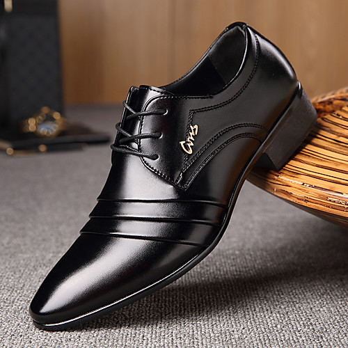 

Men's Formal Shoes Microfiber Spring / Fall Business Oxfords Walking Shoes Black / Lace-up / Split Joint / Comfort Shoes / EU40