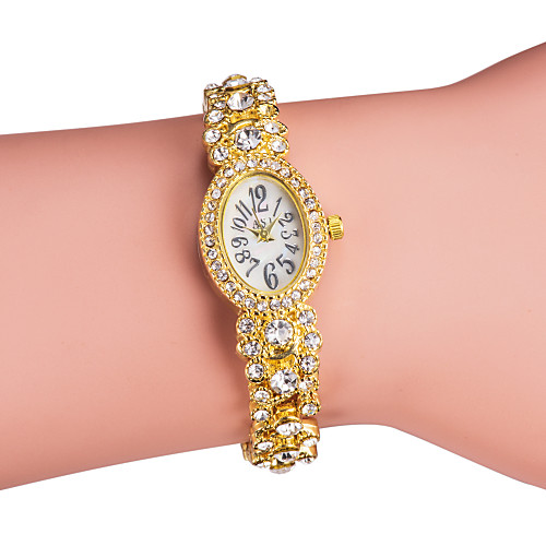 

Жен. Эксклюзивные часы Часы-браслет Diamond Watch Японский Кварцевый Серебристый металл / Золотистый Имитация Алмазный Аналоговый Дамы Блестящие Мода Элегантный стиль - Золотой Серебряный