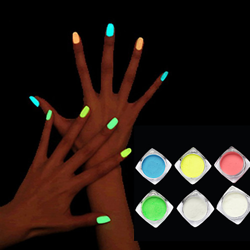 

1box nail glitter luminous nail polish high brightness powder fluorescent paint phototherapy nail art