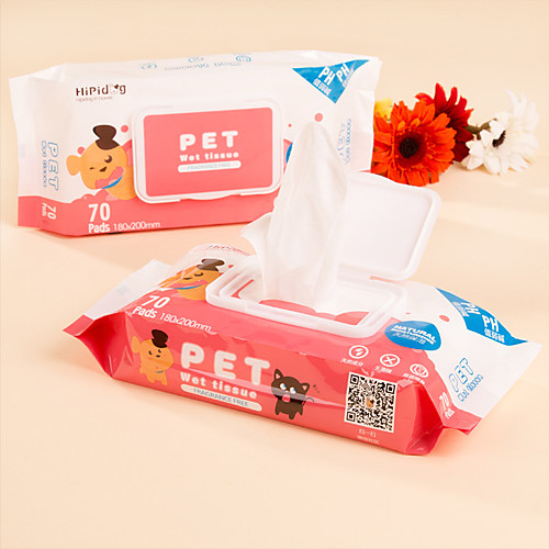 

Cat Dog Cleaning Paper Wipes Portable Pet Grooming Supplies 1 set