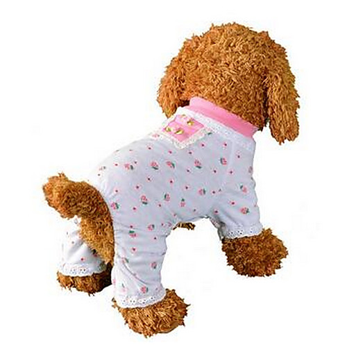 

Собака Комбинезоны Пижамы Одежда для собак Фрукты Розовый Хлопок Костюм Назначение Лето Муж. Жен. На каждый день