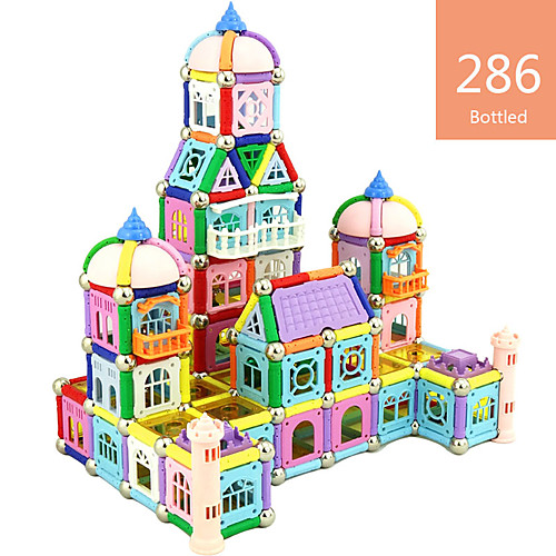 

Magnetic Sticks Magnetic Tiles Building Blocks Vehicle Playset 3D Magnetic Blocks Building Bricks 286 pcs STEAM Toy Educational Fun & Whimsical Building Toys Unisex Boys' Girls' Toy Gift / Kid's