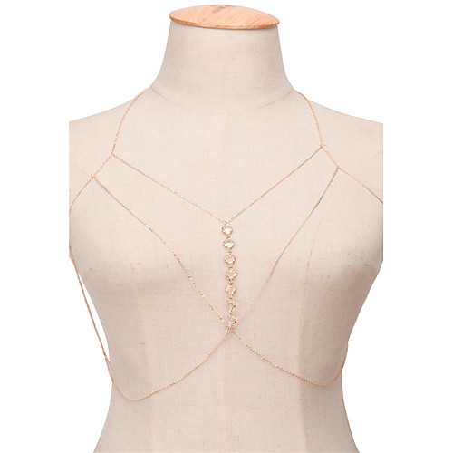 

Кристалл Цепь Тела / Belly Chain Хрусталь Мода Жен. Золотой / Серебряный Украшения для тела Назначение Повседневные