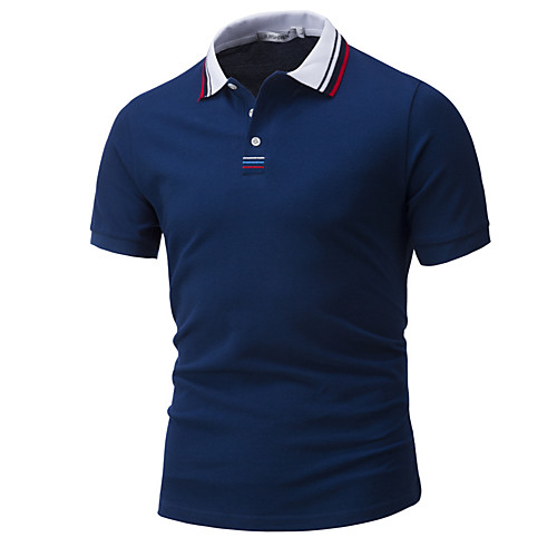 

Муж. Офис Polo Хлопок Активный Однотонный Белый XXL / С короткими рукавами / Лето