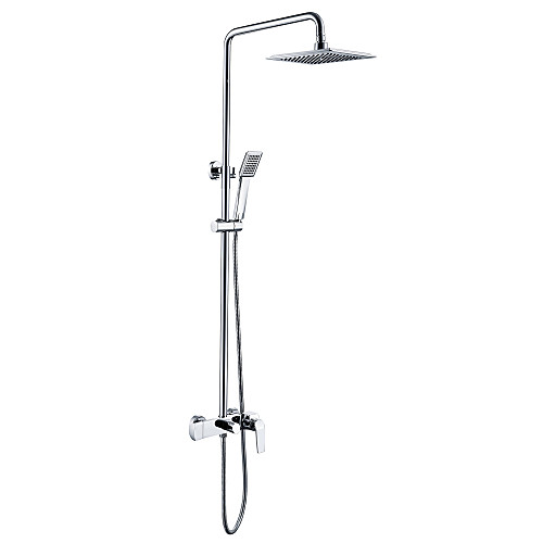 

Смеситель для душа - Ар деко / Ретро Хром На стену Керамический клапан Bath Shower Mixer Taps / Латунь / Две ручки двумя отверстиями