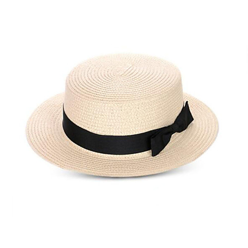 

Универсальные Винтаж На каждый день Панама Соломенная шляпа Солома,Однотонный Лето Бежевый Хаки