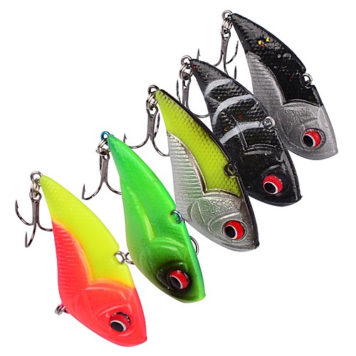 

5 pcs Рыболовная приманка Джиги Вибрация Jig Head Shad Мягкие джеркбейтами Мягкие пластиковые Свинцовые Силиконовые Тонущие Морское рыболовство Ловля на приманку Спиннинг / Ловля на крючок