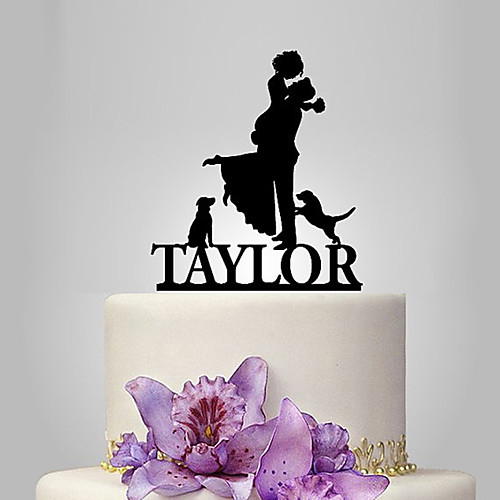 

Cake Topper Garden Theme / Classic Theme / Rustic Theme Classic Couple Acrylic Wedding / Anniversary / Bridal Shower with OPP