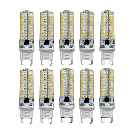 

HKV 10 шт. 5 W 400-500 lm G9 G4 G8 Двухштырьковые LED лампы T 80 Светодиодные бусины SMD 4014 Диммируемая Тёплый белый Холодный белый 220 V 110 V / RoHs