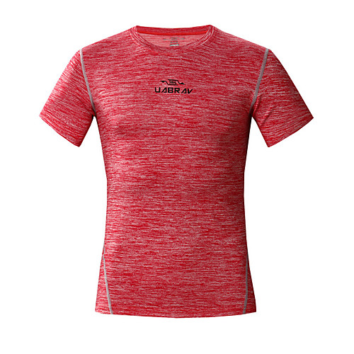 

UABRAV Men's Elastane Running T-Shirt Workout Shirt Running Fishing Exercise & Fitness Breathable Quick Dry Comfortable Sportswear Tee / T-shirt Short Sleeve Activewear Stretchy