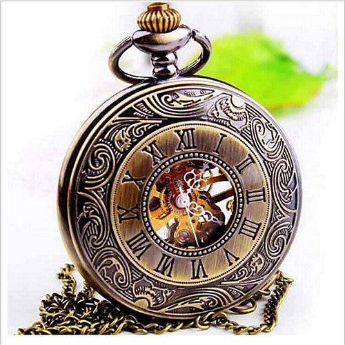 

Муж. Карманные часы Кварцевый Бронза Аналоговый Steampunk - Коричневый