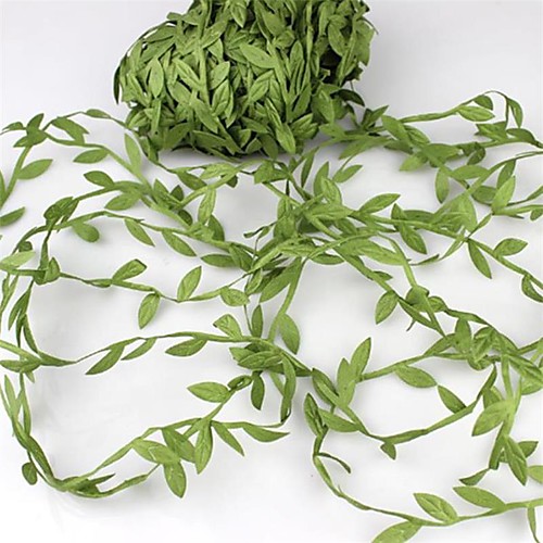 

20 метров шелковые в форме листьев искусственные зеленые листья для украшения свадьбы поделки венок подарок скрапбукинг ремесло поддельные цветок