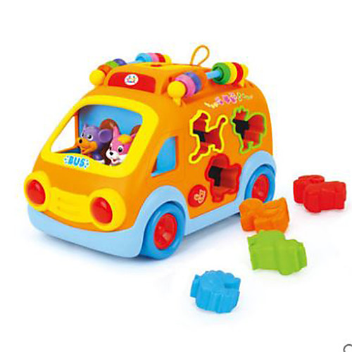 

HUILE TOYS Toy Car DIY Electric Bus Plastic Boys' Toy Gift