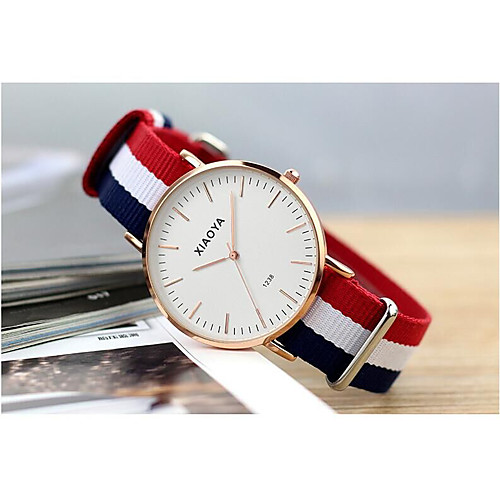 

Men's Fashion Watch Quartz White / Blue / Red Analog Casual - White Silver