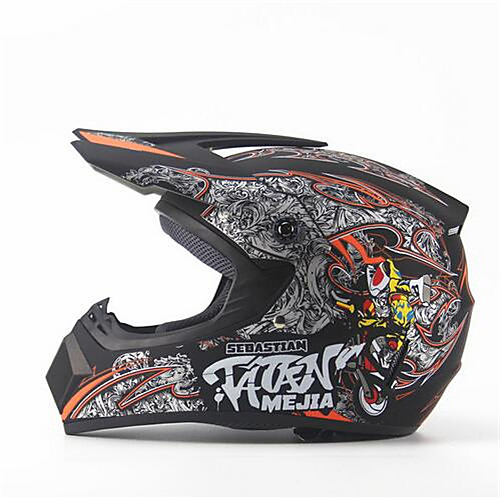 

mejia внедорожник мотоцикл гоночный шлем глянцевый черный полное лицо демпфирование прочный автоспорт шлем