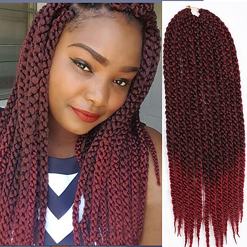 

Braiding Hair Box Braids Crochet Havana Twist Braids Hair Accessory Human Hair Extensions 100% kanekalon hair Kanekalon 12 roots / pack Hair Braids Ombre Daily