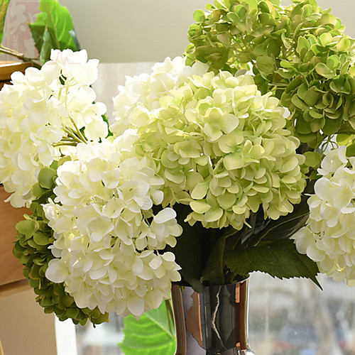 

Artificial Flowers 1 Branch European Style Hydrangeas Tabletop Flower