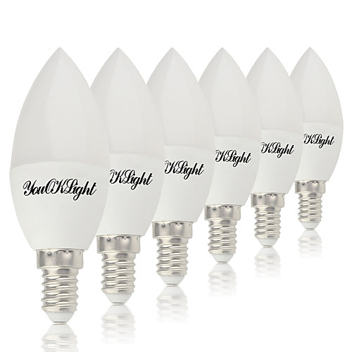 

4 W 320 lm E14 E12 LED лампы в форме свечи 10 Светодиодные бусины SMD 5730 Тёплый белый Холодный белый 85-265 V / 6 шт.