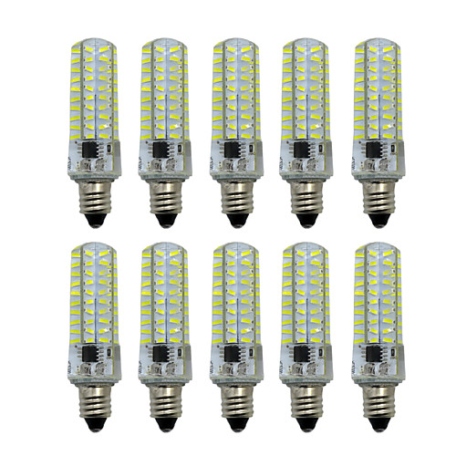 

HKV 10 шт. 5 W Двухштырьковые LED лампы 400-500 lm E14 E12 E17 T 80 Светодиодные бусины SMD 4014 Диммируемая Тёплый белый Холодный белый 220-240 V / RoHs