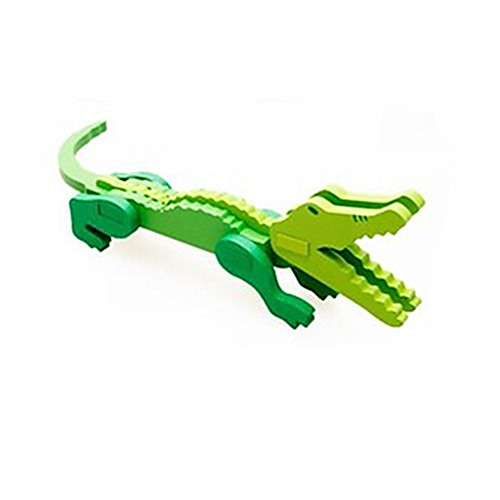 

3D Puzzle Pegged Puzzle Wooden Model Crocodile Fun Wood Classic Kid's Unisex Toy Gift