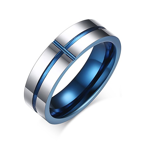 

Men's Ring Groove Rings Assorted Color Stainless Steel Tungsten Steel Round Circle Geometric Personalized Basic Simple Style Party Anniversary Jewelry Two tone
