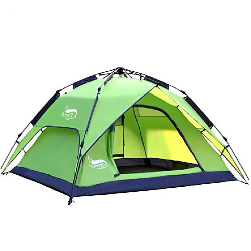 

DesertFox 4 person Automatic Tent Outdoor Waterproof Rain Waterproof Double Layered Automatic Dome Camping Tent 2000-3000 mm for Camping Oxford 180210118 cm