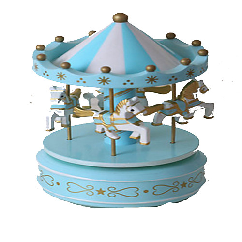 

Music Box Carousel Merry Go Round Cute Lighting Plastic Kid's Summer Fun with Kids Girls'